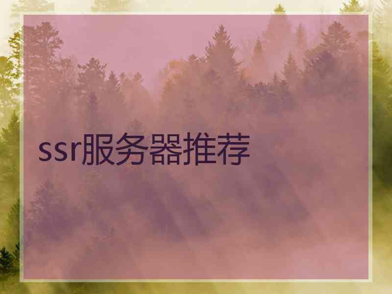 ssr服务器推荐