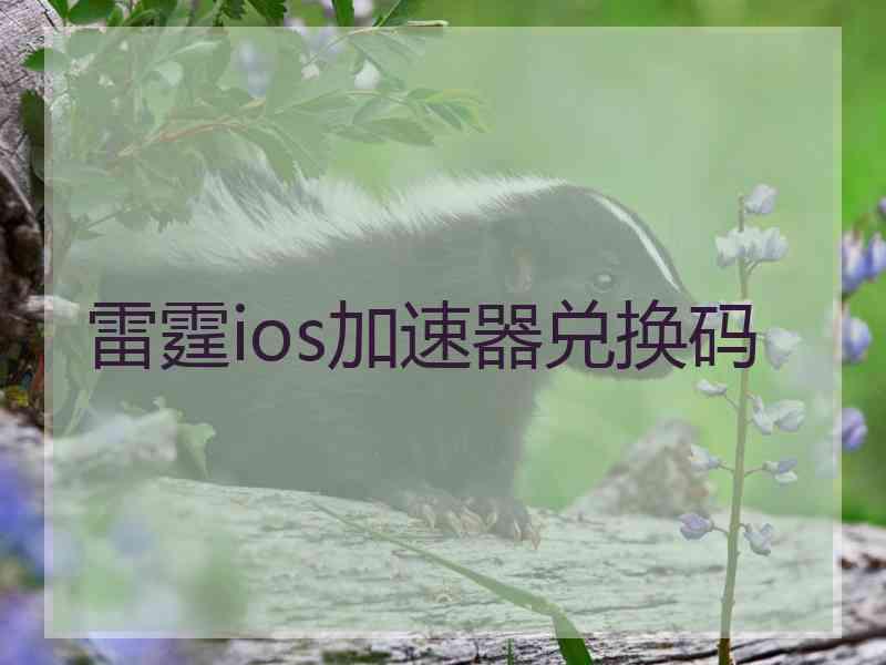 雷霆ios加速器兑换码